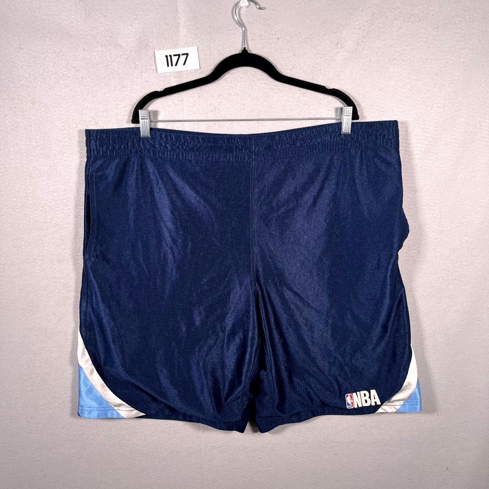 NBA Basketball Athletic Shorts Mens XL Navy Blue Patch Sportswear Elastic Waist